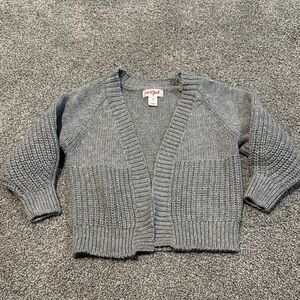 Cat & Jack Knit open Cardigan silver shimmer sparkle cardigan toddler girl 2T‎